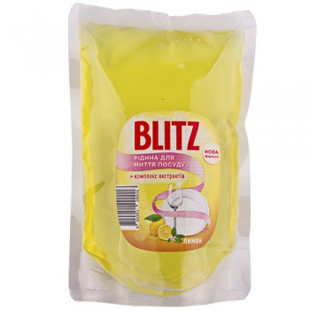 Средство для мытья посуды Blitz  запаска пакет лимон 500 мл (4820051290016)