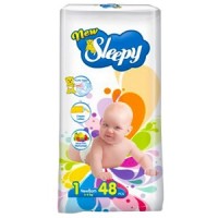 Подгузники детские Sleepy Newborn  (1) 2-5 кг 48 шт. 