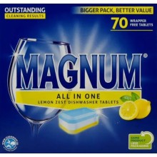 Таблетки для посудомоечных машин Magnum All in One Lemon 70 шт (цена за 1шт) (4088600376318)