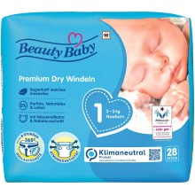 Подгузники Beauty Baby Premium Dry Windeln 1 (2-5кг) 28 шт (2200271185590)