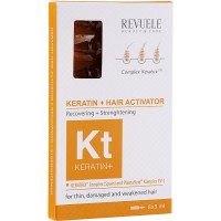 Активатор для росту волосся Revuele Кератин+ в ампулах 8 х 5 мл (5060565101180)