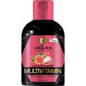 Шампунь для волос Dallas Multivitamin с экстрактом Женьшеня и маслом Авокадо 1000 мл (4260637723338)