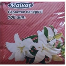 Салфетки  Malvar темно- бордовые 100 шт (4820152990013)