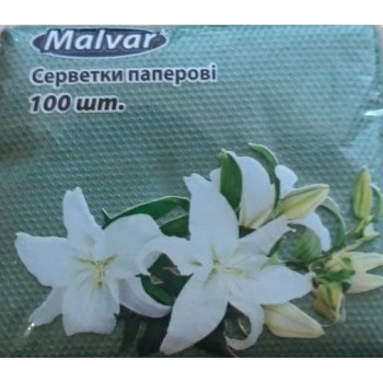 Серветка Malvar темно-зелена 100 шт (4820152990013) 