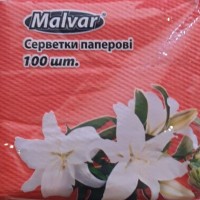 Салфетки Malvar темно-красная 100 шт (4820152990013)