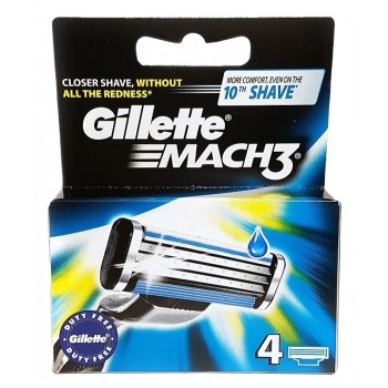 Сменные кассеты для бритья Gillette Mach3 1 шт (цена за 1шт) (7702018264230)