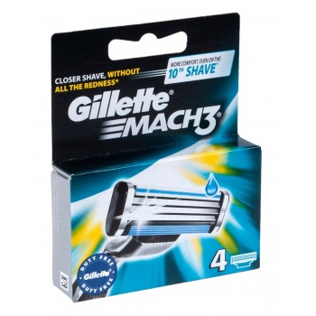 Змінні касети для гоління Gillette Mach3 4 шт (ціна за 1шт) (7702018264230)