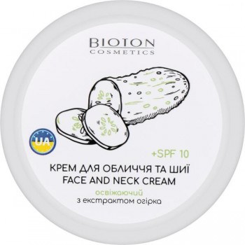 Крем для обличчя та шиї Bioton Cosmetics з екстрактом Огірка 100 мл (4820026158914)