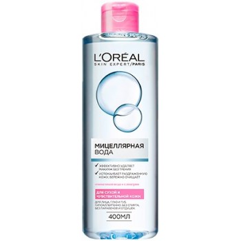 Средство для снятия макияжа L'oreal мицеллярная вода для сухой и чувствительной кожи 400 мл (3600523329977)
