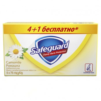 Антибактериальное мыло Safeguard Ромашка  5 х 75 г (5013965608544)