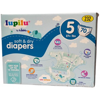Подгузники Lupilu Soft&Dry 5 (12+ кг) 70 шт (4056489379645)