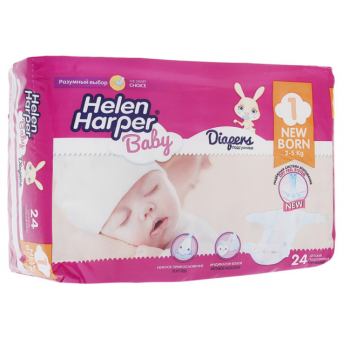 Підгузники Helen Harper Baby Newborn 1 (2-5 кг) 24 шт. (5411416029816)