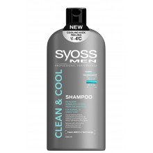 Шампунь Syoss Men Clean & Cool Для нормального і жирного волосся 500 мл (9000101218688)