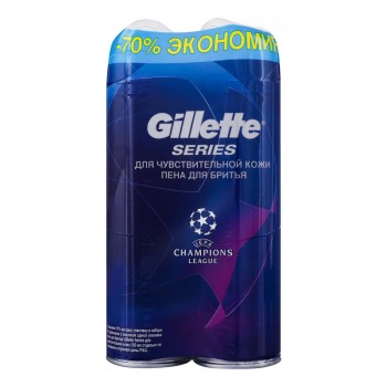 Пена для бритья Gillette Series Sens Skin алоэ 2*250 мл (7702018536191)