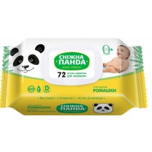 Влажные салфетки для младенцев Снежная панда Ромашка 72 шт (4820183970473) 