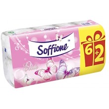 Туалетная бумага Soffione Elite  3 слоя 6+2 рулона (4820003832981) 