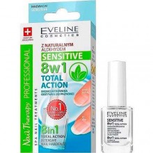 Eveline Концентрированное средство для укрепления ногтей Здоровые ногти 8в1 Sensitive, 12 ml (5901761938111)