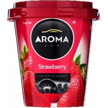 Гелевий ароматизатор повітря Aroma Car Strawberry 130 г (5907718927818)