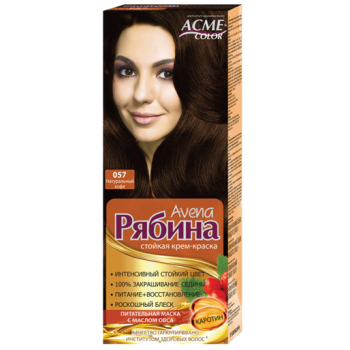 Фарба для волосся ACME-COLOR Рябина Avena 057 натуральна кава 135 мл (4820197008940)