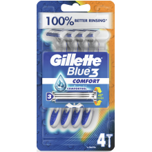 Бритвы одноразовые мужские Gillette Blue 3 Comfort 4 шт (7702018489817)