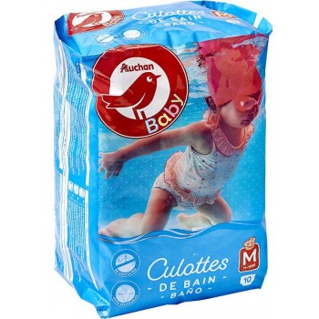 Подгузники-трусики для плавания Auchan Baby M (11-18кг) 10 шт (3596710480845)