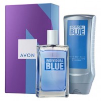 Набор подарочный для мужчин Avon Individual Blue (Туалетная вода 100 мл + Гель для душа 250 мл) (5059018398550)