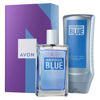 Набір подарунковий для чоловіків Avon Individual Blue (Туалетна вода 100 мл + Гель для душу 250 мл) (5059018398550)