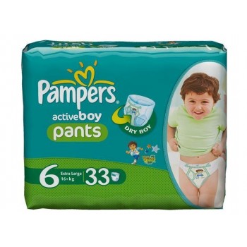 Підгузники - трусики дитячі Pampers Pants (6) Extra large для хлопчиків 16+ кг 33 шт
