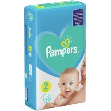 Подгузники Pampers New Baby Размер 2 (Mini) 4-8 кг, 68 подгузников (8001090949653)