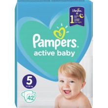 Подгузники Pampers Active Baby Размер 5 (Junior) 11-16 кг, 42 подгузника (8001090950178)