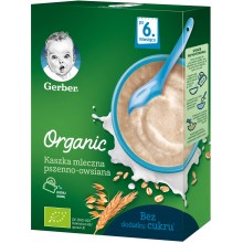 Молочная каша Nestle Organic пшенично-овсяная с 6 месяцев 240 г (7613036531443) 