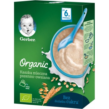 Молочна каша Nestle Organic пшенично-вівсяна з 6 місяців 240 г (7613036531443) 