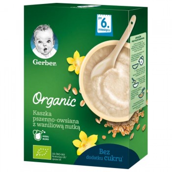 Молочна каша Nestle Organic пшенично-вівсяна з ваніллю з 6 місяців 240 г (7613036531535) 