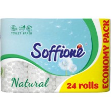 Туалетний папір Soffione Natural Premio 3 шари 24 рулонів (4820003836453)
