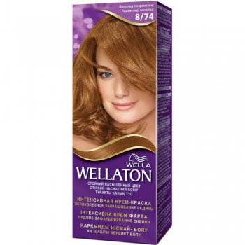 Крем-фарба для волосся Wellaton 8/74 Шоколад з карамеллю 110 мл (4056800621194)