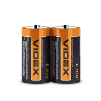 Батарейка сольова Videx R14P C середня бочка 1 шт (4820118290416)