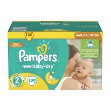 Подгузники детские Pampers New Baby-Dry Mini 2, 3-6кг 100шт. BOX
