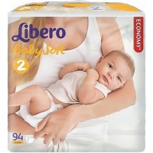Подгузники детские Libero Newborn (2), 3-6 кг, 94 шт.
