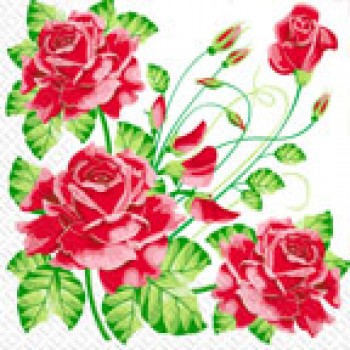 Серветка Марго Троянди 20 листів 3-шари (33*33) (2000000002231)