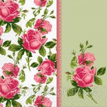 Салфетка Марго Ретро розы 20 листов 3-слоя (33*33) (2000000002446)