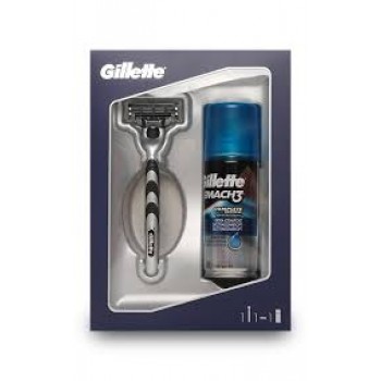 Подарунковий набір Gillette Mach3 Бритва Gillette Mach3 + Гель для гоління Gillette Mach3 Екстра Комфорт 75 мл (7702018478729)