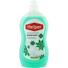 Средство для мытья посуды Helper Зеленый Лимон 495 мл (4823019010534)