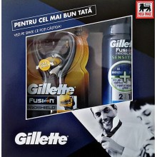 Подарочный Набор Gillette Fusion ProShield: Мужской Бритва Fusion ProShield + Гель для бритья Fusion Proglide Sensitive 170 ml