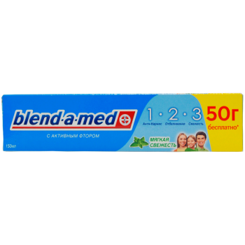 Зубная паста Blend-A-Med 1-2-3 мягкая свежесть 150 мл 