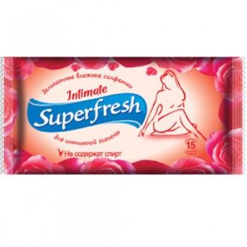 Влажные салфетки Superfresh для интимной гигиены 15 шт.