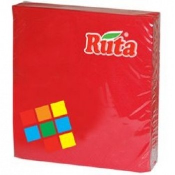 Салфетка Ruta Color красная 20 листов (4820023741676)