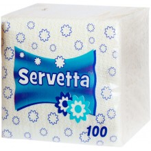 Серветка Servetta біла 100 листів