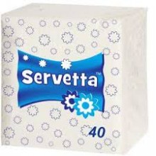 Серветка Servetta біла 30 листів