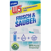Таблетки для миття поверхонь W5 Frisch & Sauber  Універсальні 2 х 5 г (4056489233077)