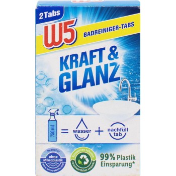 Таблетки для чищення ванної кімнати W5  Kraft & Glanz 2 х 5 г (4056489233053)